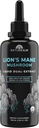Naturalm Lions Mane Mushroom flytende tinktur Supplement - Fokus, minne og hjerne helse, vegansk, ikke-GMO - organiske fruktstoffer, 2 måneders forsyning