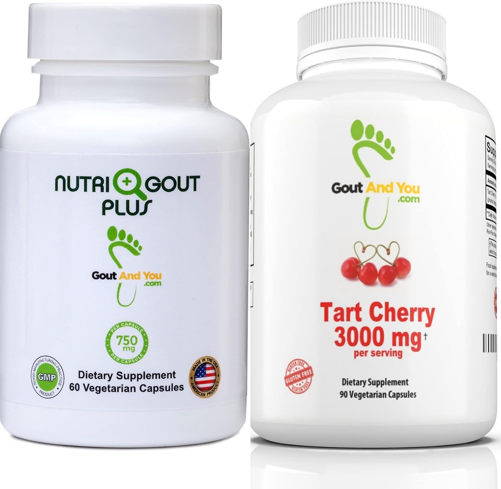 Gout og du NutriGout Plus Uric Acid støtte og tart Cherry Extract 3000 mg buldre