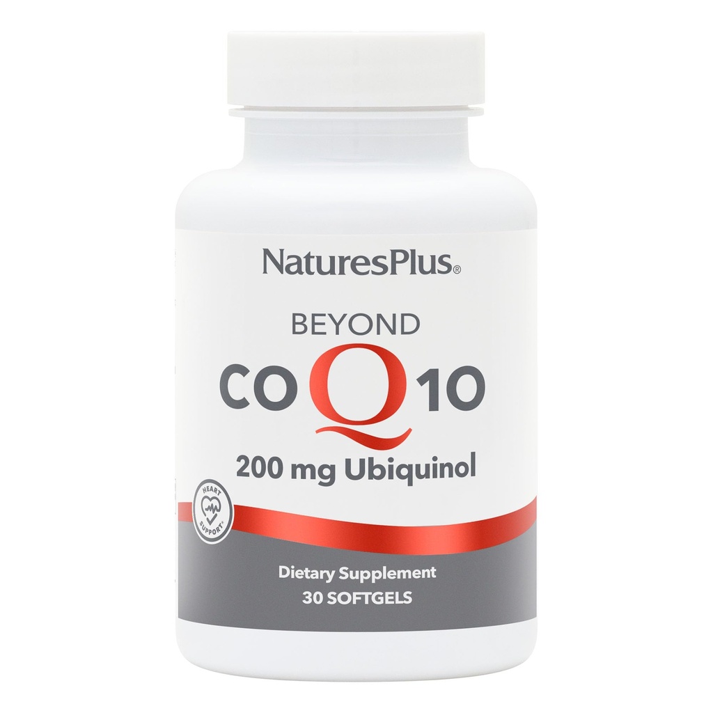Natures Plus Beyond CoQ12-200 mg Ubiquinol - 30 lett å svelge Softgels - høy styrke, høy absorpsjon Supplement, fremmer hjertehelse, antioksidant - 30 serveringer