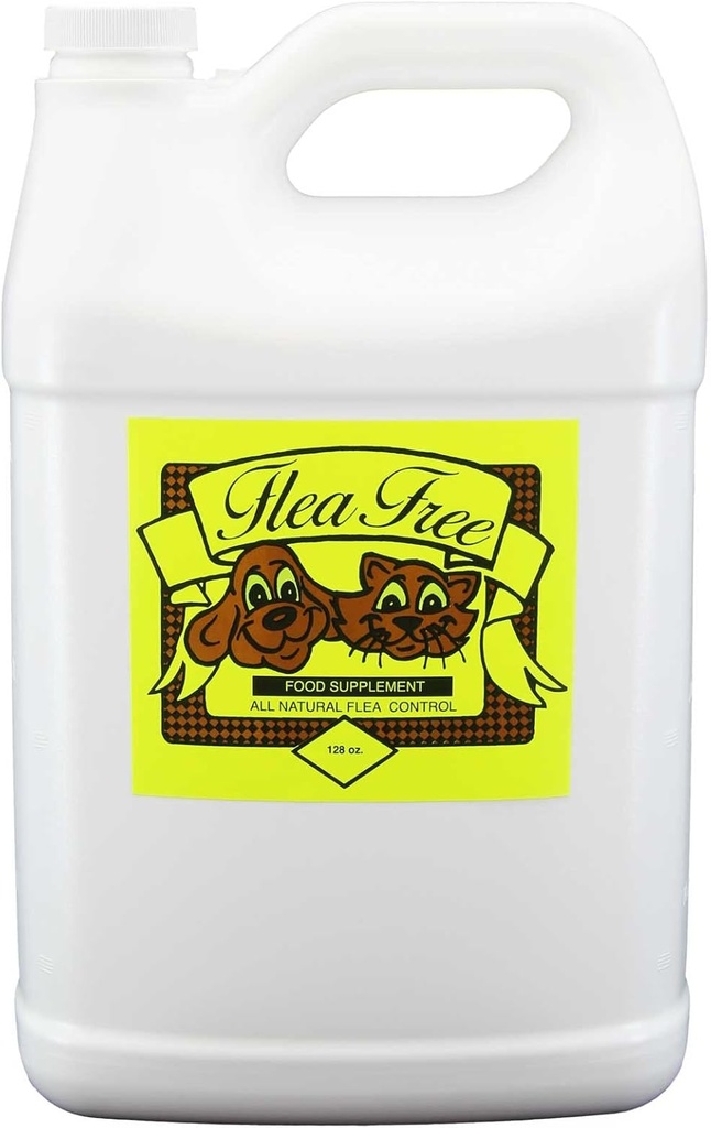 Flea-fri ren økologisk mat kosttilskudd og naturlige dyreprodukter, 128 Ounce
