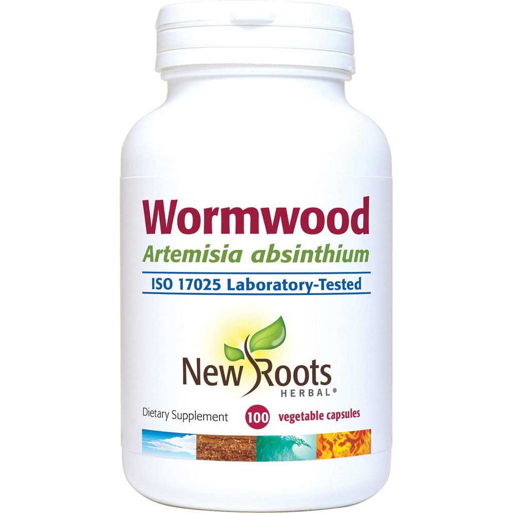 NYE ROOTS HERBAL Wormwood (100 Veg Caps) - Appetitt, Digestion og Intestinal Balance Support - Ikke-GMO & Glutenfri