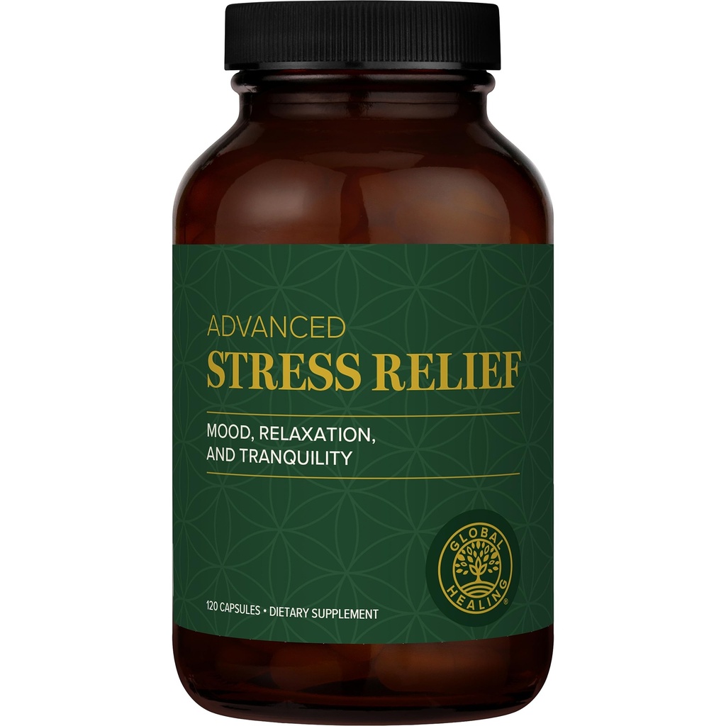 Global healing Center - Stress Relief Supplement med litium OROTA - Avansert rolig støtte hjelper ease stress og forbedre funksjon - Litium kosttilskudd - (120 kapsler)