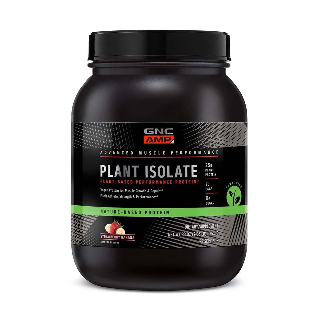 GNC AMP Plante Isolate Protein - Jordbær Banana (28 Serveringer)