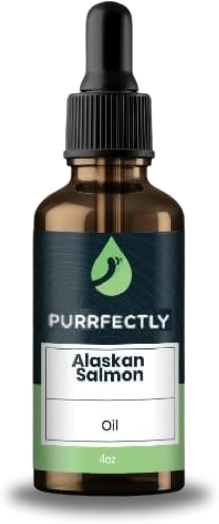 PURRFECTLY Omega-3 Fish Oil for katter | Premium Senior Blend | Fremmer hjerte, immun, Coat og felles helse | Avansert alaskan lakseolje for aldrende katter | Omega 3, 6 & 9 EPA & DHA (4 fl Oz (pakke av 1)