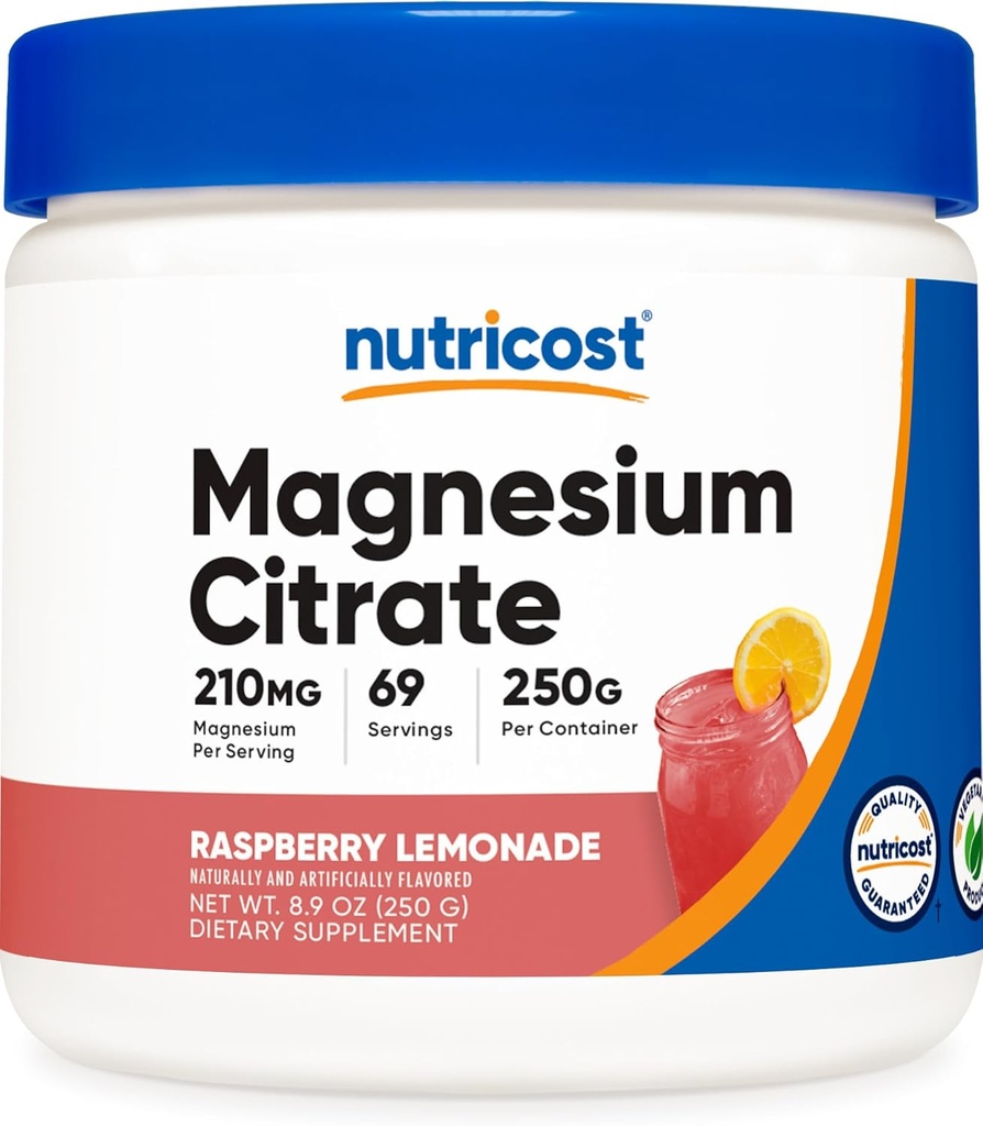 Nutricost Magnesium Citrate pulver (Raspberry Lemonade, 250 gram)