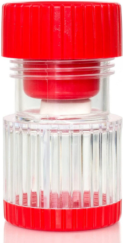 HealthSmart piller Crusher og Grinder, Crushes vitaminer og tabletter, holder opp til 2 piller, med ergonomiske grep, rød
