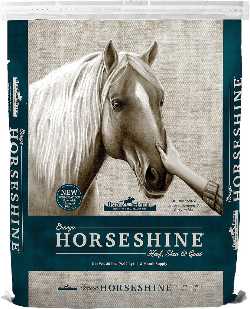 Omega Horseshine Omega 3 Supplement, hjelper opprettholde en skinnende sunn Coat, 20 lb, Brown