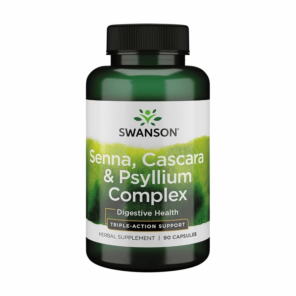 Swanson Senna Psyllium Cascara Complex GI Tract Regularity Support 90 kapsler
