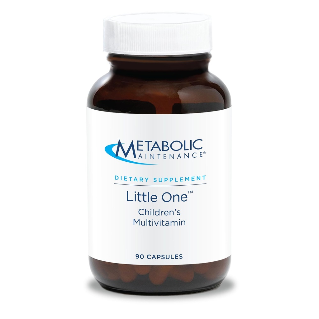 Metabolsk vedlikehold liten en - barne multivitamin med jern, barn 6-12 år - aktive B-vitaminer, mineraler + vitamin D for immun + bein helse (90 små størrelser kapsler)