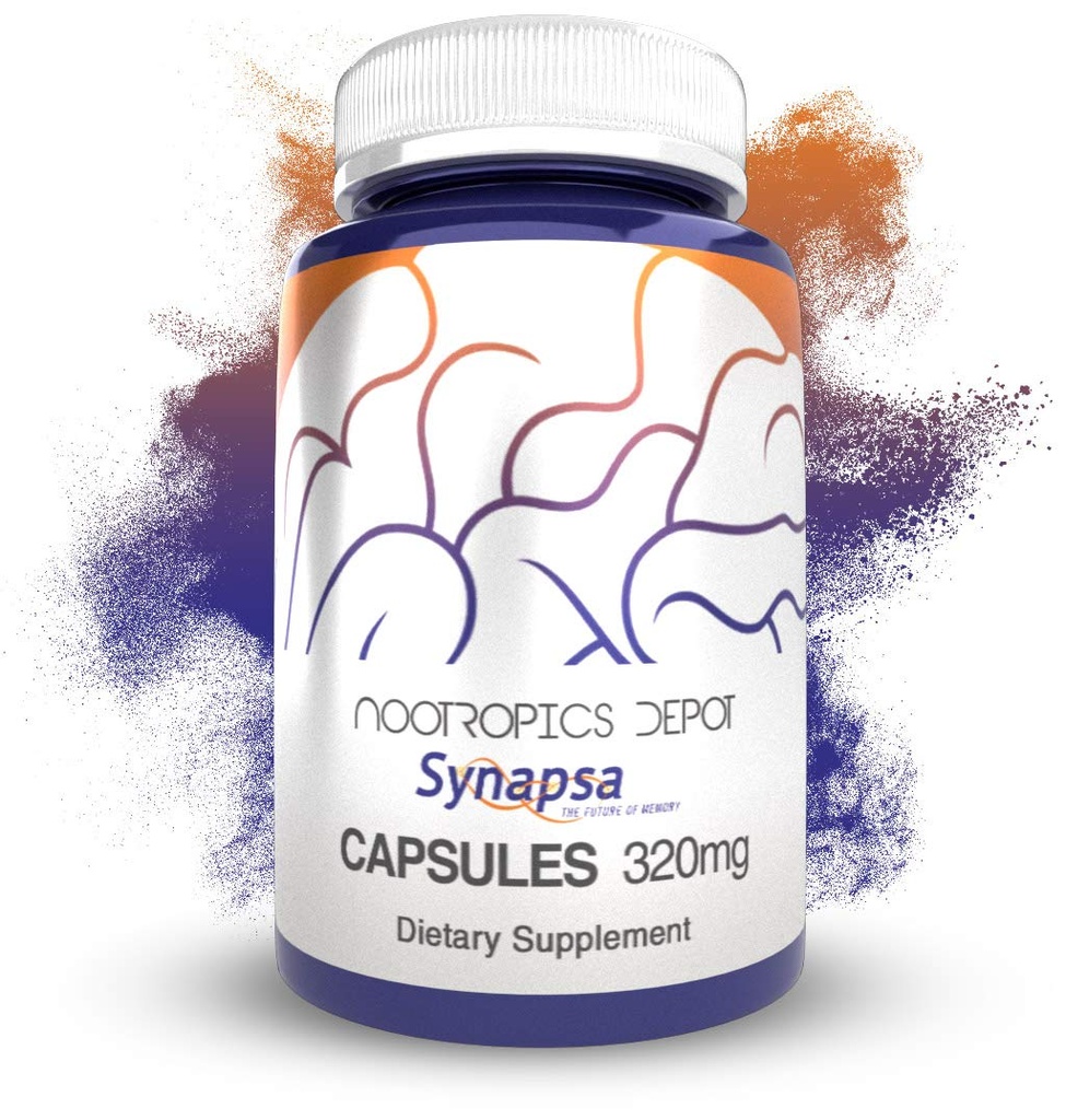 Nootropics Depot Synapsa Bacopa Monnieri Kapsler | 320 mg | 60 greve | Hele planteekstrakt | Ayurveda Supplement | Adaptogen Urt | å forbedre læring, minne og mental ytelse