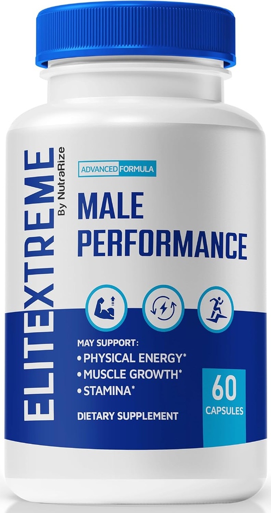 EliteXtreme Male Supplement, EliteXtreme Man piller, alle naturlige kosttilskudd for menn, 1200 MG multivitaminer for generelle helse, Elite Xtreme anmeldelser (60 kapsler)