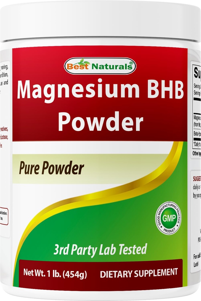 Beste Naturals Magnesium BHB pulver 1 Lb