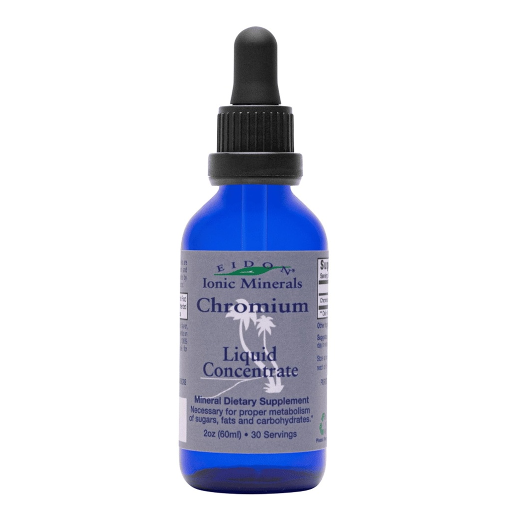 Edon Ionic Minerals flytende kromikonsentrat - Ionic Chromium Supplement drops, støtter stabile energinivåer, alt-naturlig, ingen sukker tilsatt, ingen konserveringsmidler eller tilsetningsmidler - 2 oz