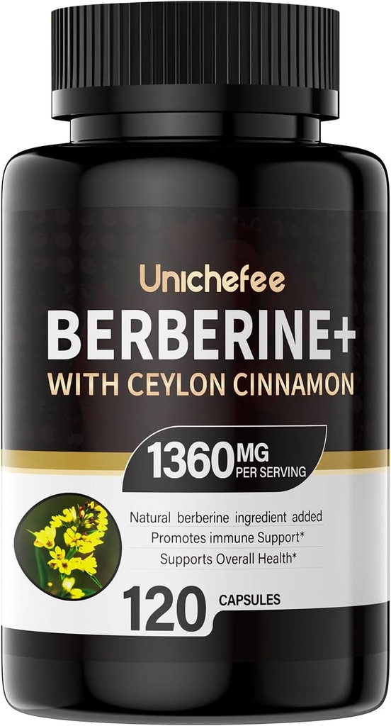 Berberine - 1000–1500 mg daglig - Berberine HCL Supplement for metabolsk støtte - Glutenfri og vegansk kosttilskudd for menn og kvinner 16