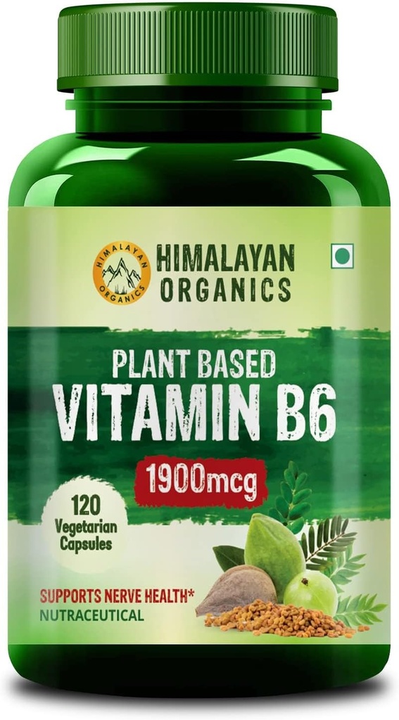 Plantebasert vitamin B6 ̊ støtter immunitet, hjerne helse (120 kapsler)