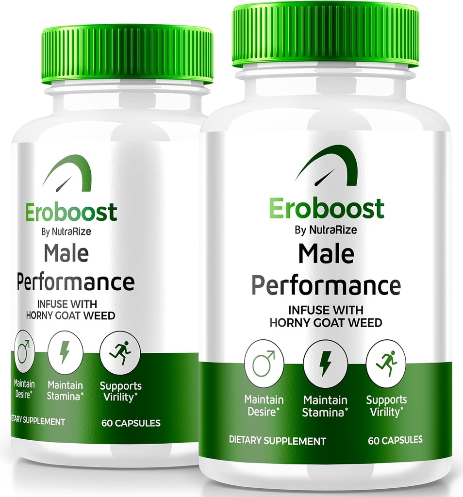 (2 Pack) Eroboost Supplement for menn, Eroboost Mann Supplement, Daglig ernæring for å støtte Peak ytelse og generell velvære, Offisiell Ero Boost Formula vurderinger (120 kapsler)