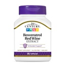 21st Century Resveratrol rødvin ekstrakt kapsler, 90count