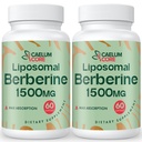Liposomal Berberine HCL - Berberine 1500mg høy biotilgjengelighet, Berberines Supplement for kvinner og menn (2 Pack)
