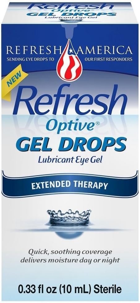 Oppfriskende Optive Gel Drops 0.33 Fl Oz (10 ml) Per flaske - 2 flasker