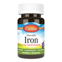Carlson Chewable Iron 27 mg, Grape, blod helse, 30 tabletter