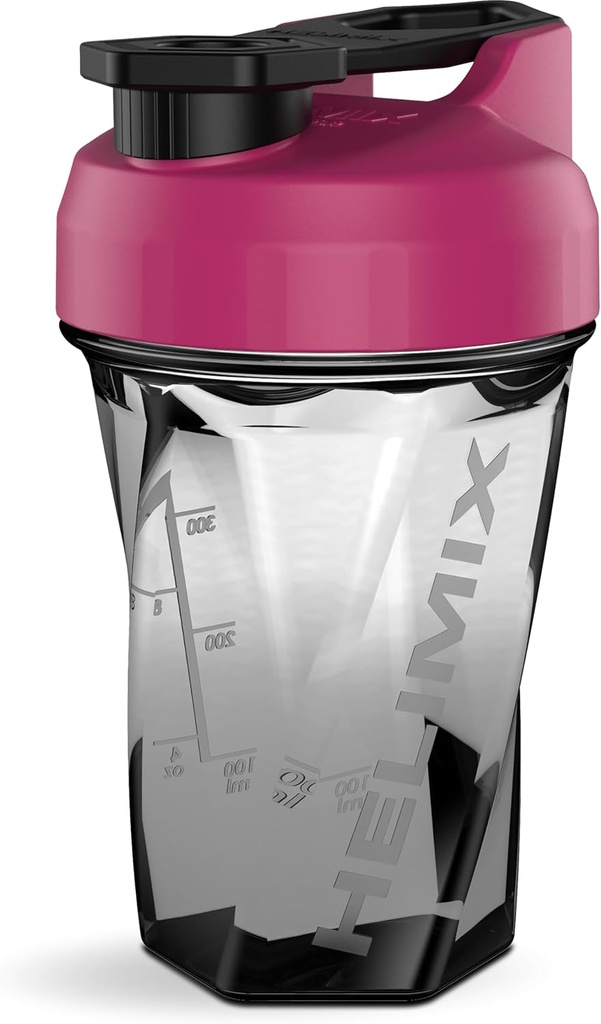 HELIMIX 1.5 Vortex Blender Shaker Flaske holder opptil 20 oz | Ingen blandingskule eller Whisk | USA laget | Bærbar pre trening Whey Protein Drink Shaker Cup | Blander Cocktails Smoothies Shakes | Topp Rack Trygg