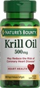 Naturens Bounty krill olje, hjertehelse, kosttilskudd, 500 mg, Rapid Release Softgels, 30 count