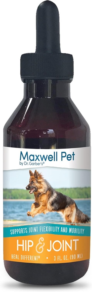 Maxwell Pet av Dr.Garber – Hip & Joint for hunder - Den første naturlige bioterapi Supplement faller til støtte og gjenopprette Hip & felles helse, reparasjon og ease Hip & Joint Smerte, og forbedre mobilitet – 90ml