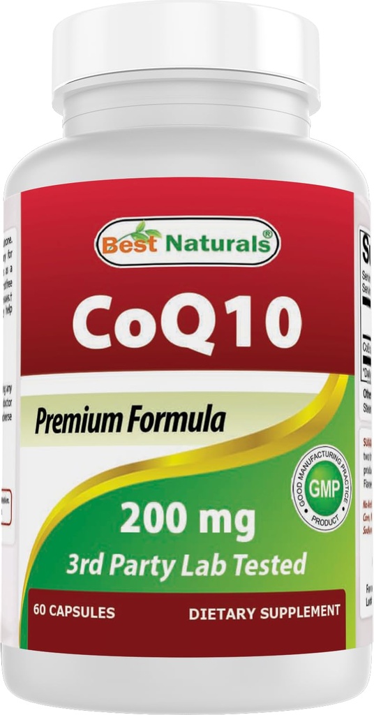 Beste Naturals COQ10 200 mg, 60 kapsler
