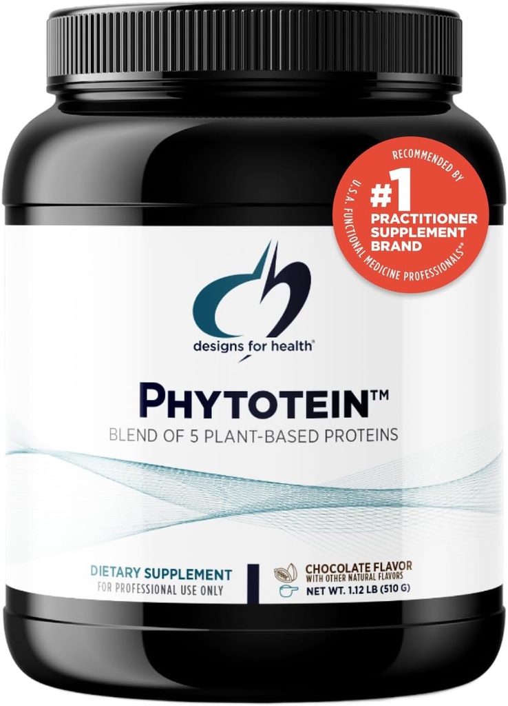 Designer for Helse Phytotein Vegan Protein pulver - 20g Økologisk Rice, Sacha Inchi, Pumpkin frø, solflower frø og pea Protein pulver blanding - Kremet tekstur, sjokolade Plante Protein (510g)