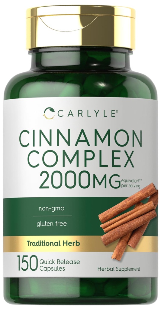 Carlyle Ceylon kanelkompleks med Gymnema og Mulberry ® 150 kapsler ikke-GMO, Glutenfri supplement