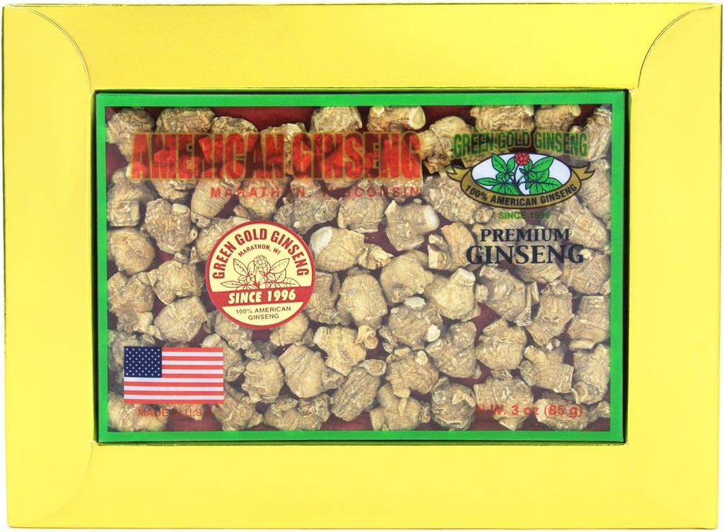 SKU PS®A-3 | Liten #1 "Bullet | Amerikansk Ginseng Roots fra Marathon County, WI | 3oz Box, B06XCM8F9P