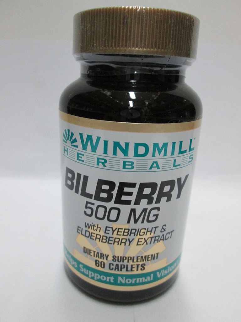 Vindmølle Bilbær 500 Mg Kapsler støtter normal visjon - 60 Ea