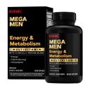 GNC Mega Men Energi & Metabolisme Multivitamin Caplets, klinisk bevist å føle seg bedre, Calorie Burn, Focus, 100 mg koffein, termogene, immune, B vitaminer, timed release, 180 greve, 90 dagers forsyning