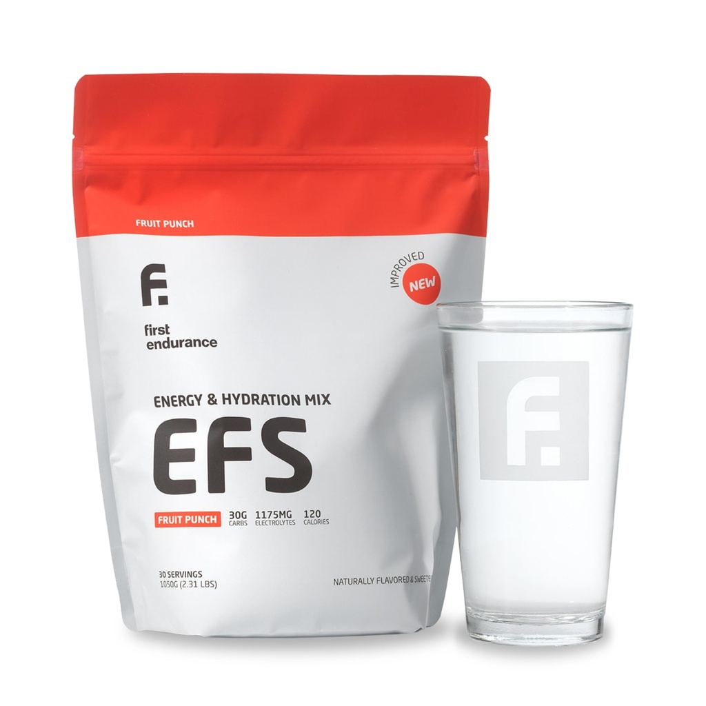 EFS Hydration & Endurance Drink Mix - Premium karbohydrater for energi og ytelse, Elektrolyser for rask rehydrering og løping, sykling og triatlon ernæring ® Isotonisk energi drivstoff | Fruit Punch