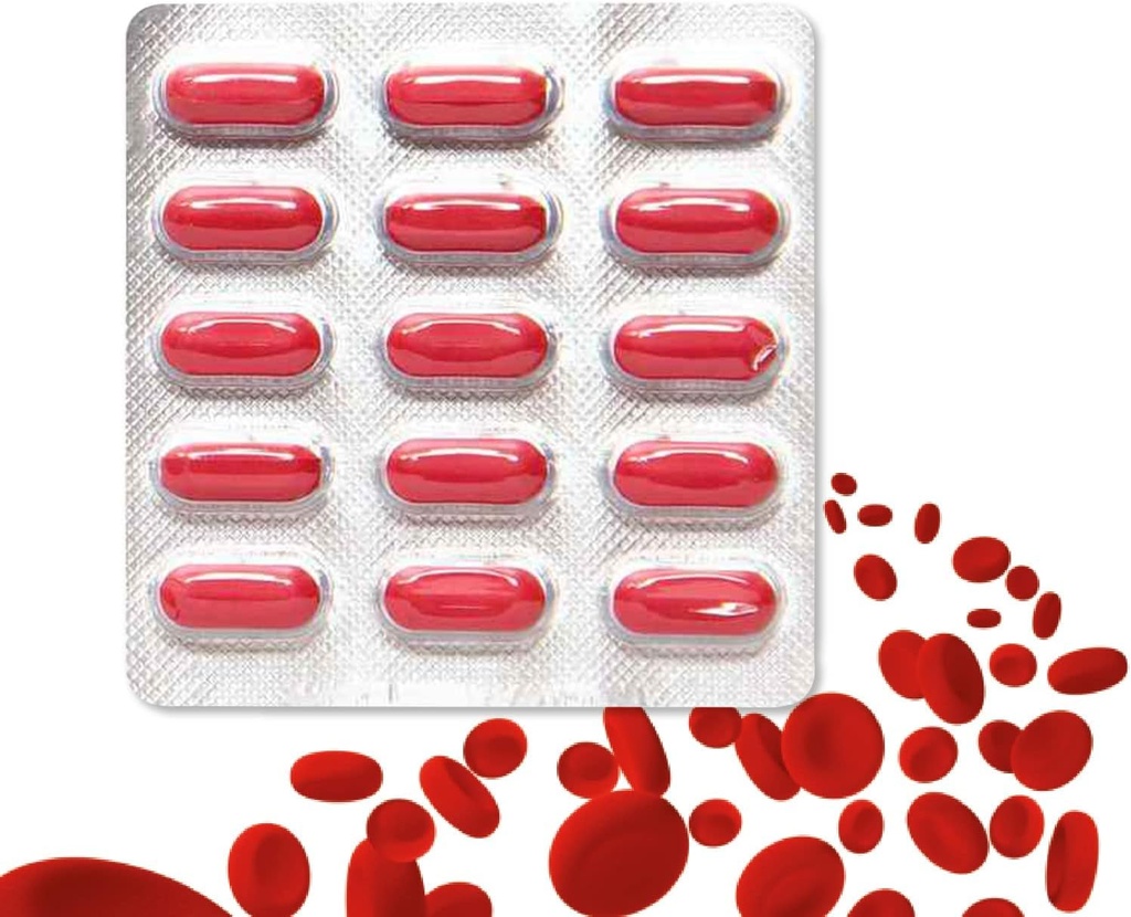 Jern, folsyretilskudd, vitamin C & vitamin-B12 | støtter blodbygging, immunitet og energi