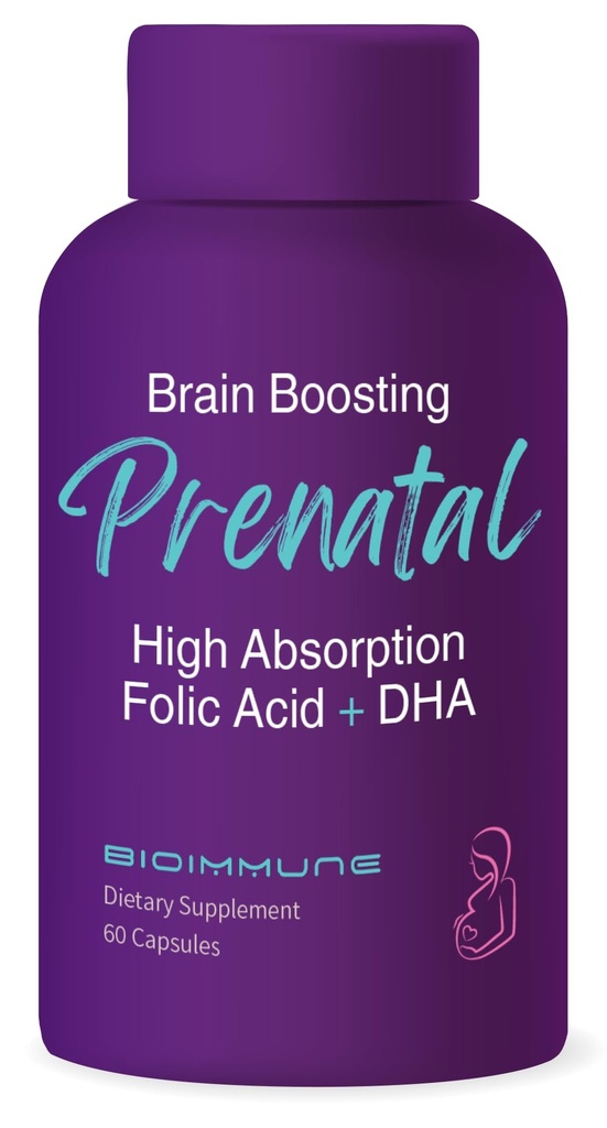 Ultra Styrke Bio-Tilgjengelige Prenatal vitaminer for kvinner, naturlig forekommende metylert folat folsyre, DHA Omega 3. støtter hjernens utvikling, sunn Fetal utvikling