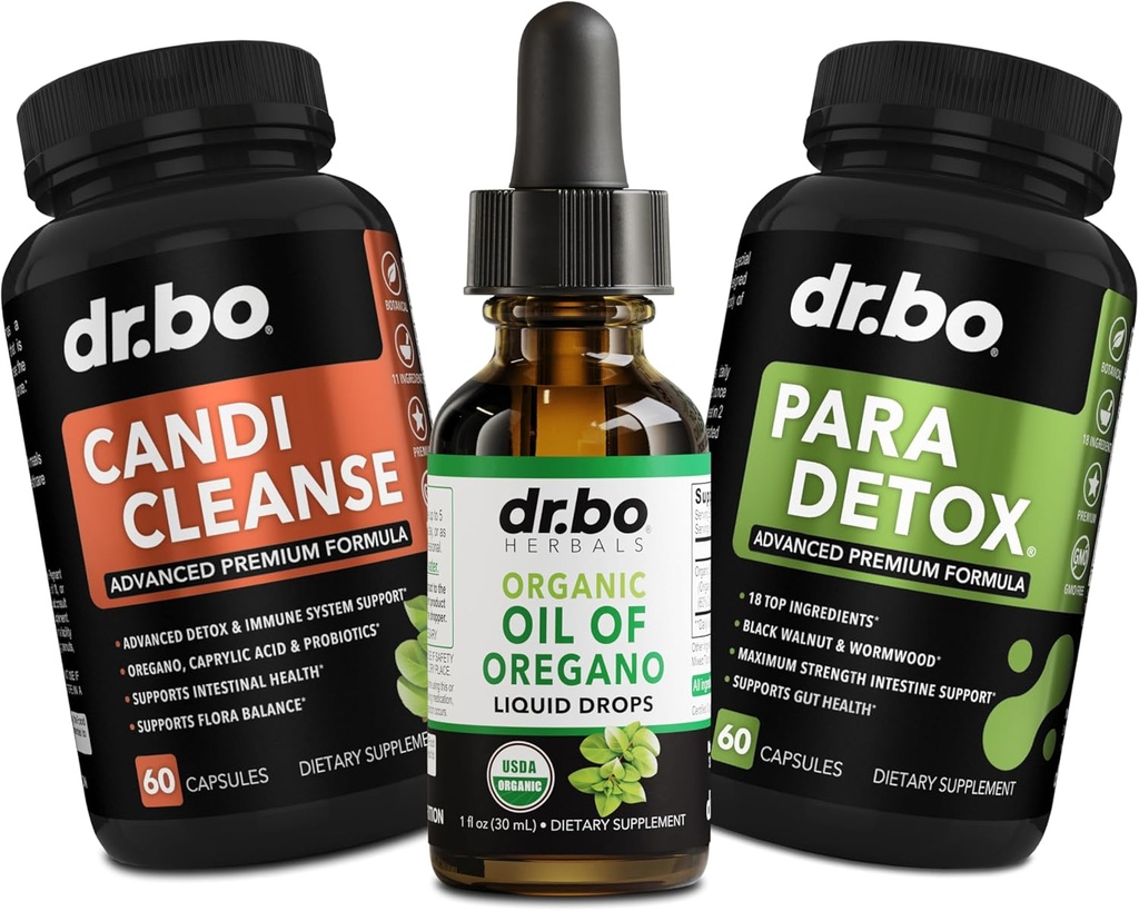 Oregano olje organisk flytende dråper og rense kapsler - organisk olje av Oregano dråper tinktur ekstrakt, Candi rense detox - Caprylsyre, Wormwood svart valnut & Cloves Kapsler