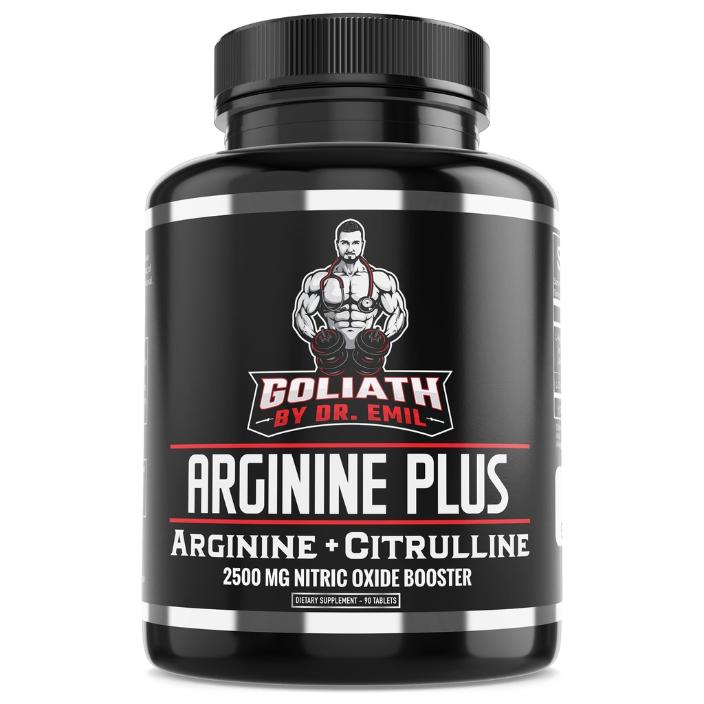 Dr. Emils ARGININE Plus - L Arginine + L Citrulline - 2500 MG høy dose Ingen Booster Tabletter - Nitric Oxid Supplement for vaskularitet og hjertehelse (Arginine AAKG og Citrulline Malate 2:1)