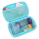 ACSEMATIX Astma Inhaler Case For reise passer Astma Inhaler Spacer med maske festet, innåndingsholder og ekstra tilbehør som brukes med Spacer For Inhaler, inkluderer Turquoise Astma Case bare