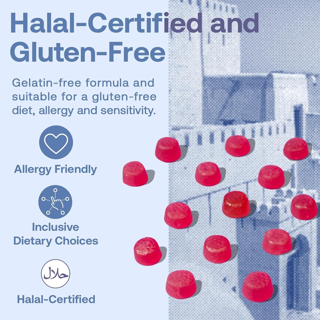 786 Biotin Boost vitaminer - Halal Gummy vitaminer for hår, hud og negler - Vegan, Glutenfri, 10.000mcg Per Serving [høyeste potens]