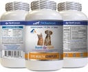 Hunde Eye Vitaminer - PET Eye Health Complex - Hunde og katter - støtter Eye Vision - astaxanthin for hunder, Eye Vision Supplement for hunder og katter, Øye Helse Vitaminer Lutein og zeaxanthin 1Bot 60Tabs