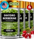 Dihydroberberin Supplement - Dehydro Berberin Supplement - Super Berberin Supplement med Ceylon Cinnamon & R Alpha Lipoic Acid & Apigenin - Hydroberin 480 caps (4 Pakker)