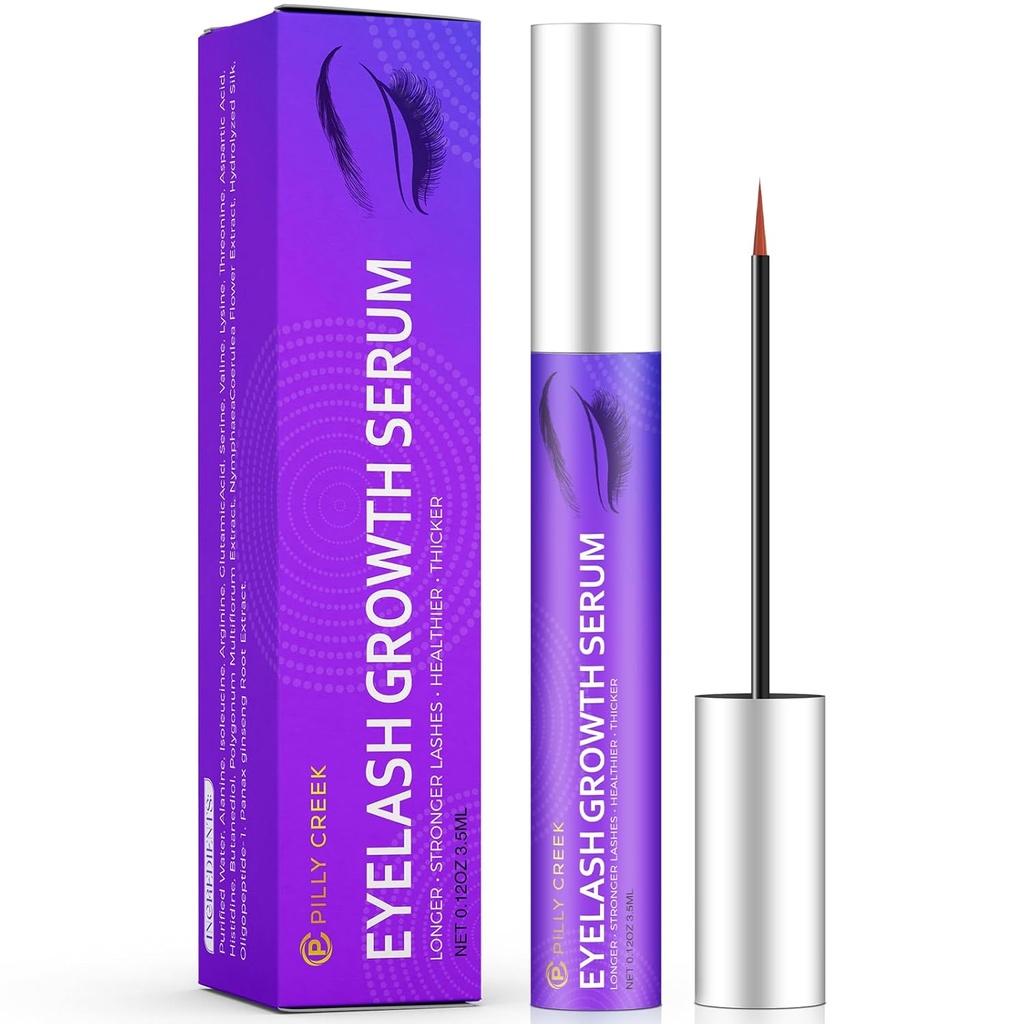 Premium Eyelash Growth Serum og Eyebrow Enhancer, Lash Serum, Eyelash Serum, Boost Lash Growth Serum, Avansert Formel - Økt, Lengre, Tykkere, Fuller Lashs