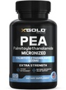 Palmitoyletanolamide Pea Supplement 600 mg Micronized Pea 99% Meget rengjort og biotilgjengelig | laget i USA | Supplement for menn og kvinner - 120 kapsler