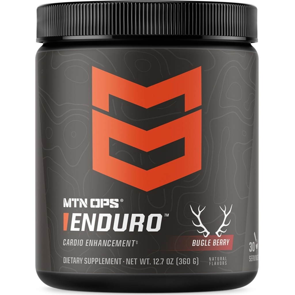 MTN OPS Enduro Nitric Oxid Supplement & Stim-Free Pre Workout - 30 Serveringer - med Magnesium Citrat, Beet Root Powder, Niacinamid, L Arginine & L Citrulline - Bugle Berry Flavor