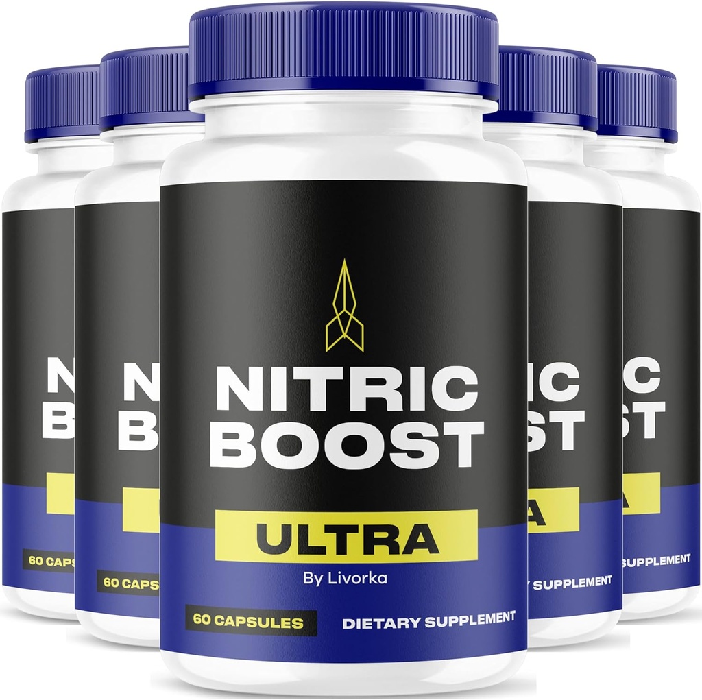 LIVERKA Nitric Boost Ultra pulver nå i kapsler, avansert formel - 300 teller (5 måneders forsyning) - Pakke med 5