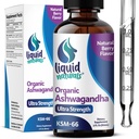 Ashwagandha KSM 66 Drops, 2000mg naturlig Berry Flavor - Ashwagandha Kosttilskudd for kvinner, Ksm-66 Ashwaganda ekstrakt for immunstøtte, ytelse, hjertehelse - 60 Serveringer