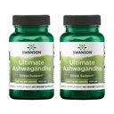 Swanson Ultimate Ashwagandha KSM-66 - Herbal Supplement støtter sunn stress nivåer og avslapning - Naturlig formel for å fremme en rolig og avslappet mindset - (60 Veggie kapsler, 250 mg hver) (2 pakke)