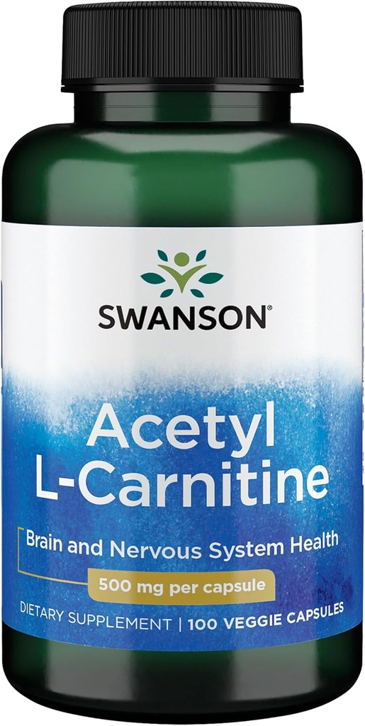 Acetyl L-karnitin 500 mg 100 Caps by Swanson Premium