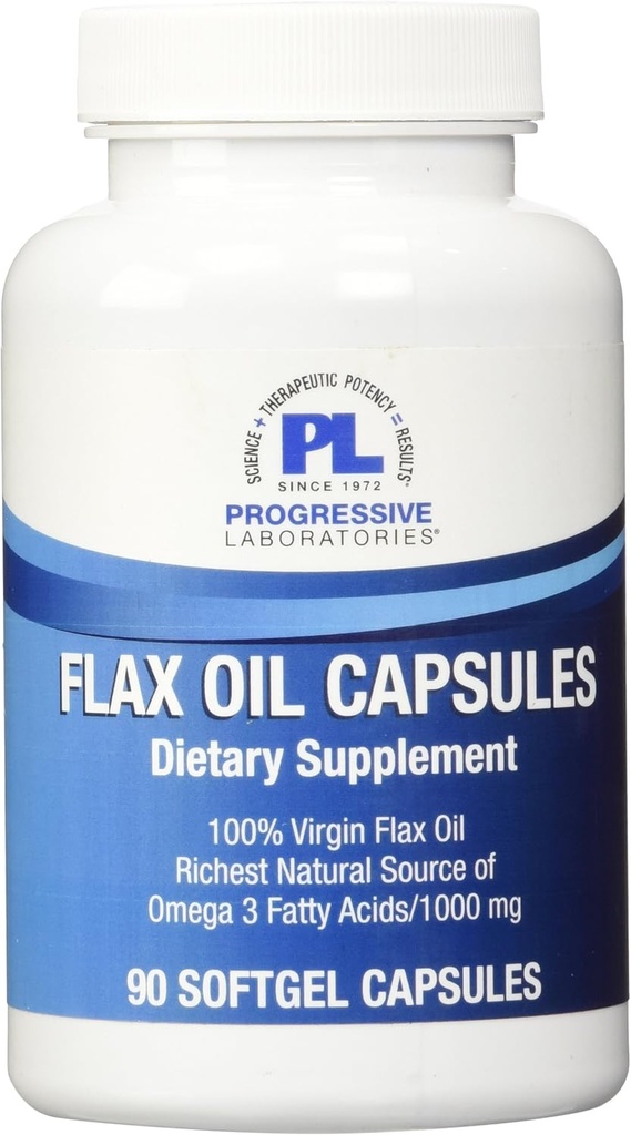 Progressive Labs Flax Olje Kapsler Supplement, 1000 mg, 90 greve
